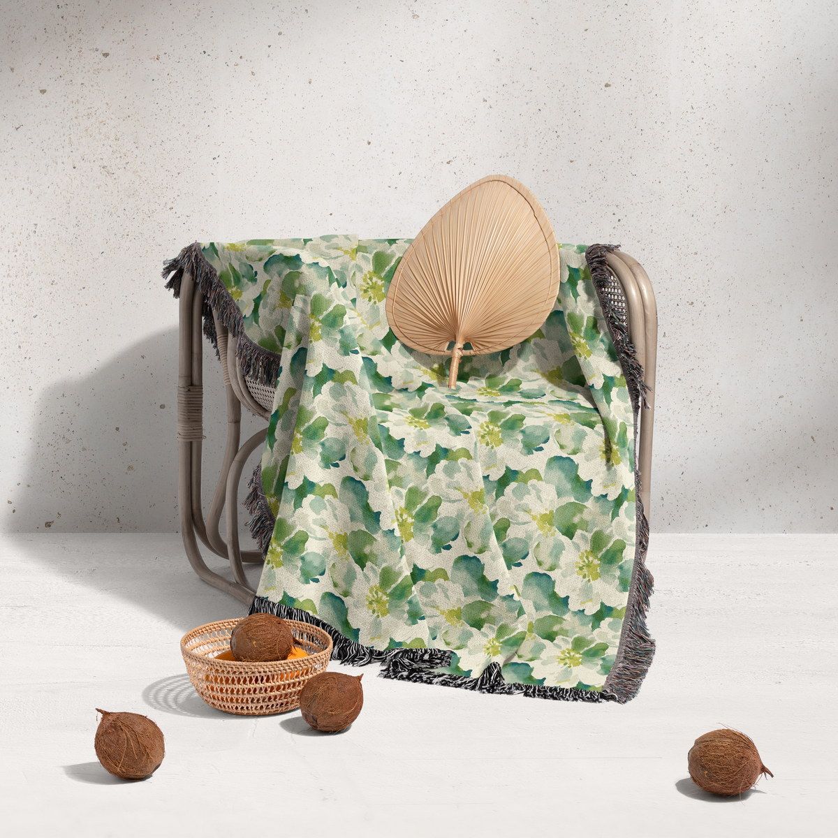 شال مبل ریش دار sofa shawl 181