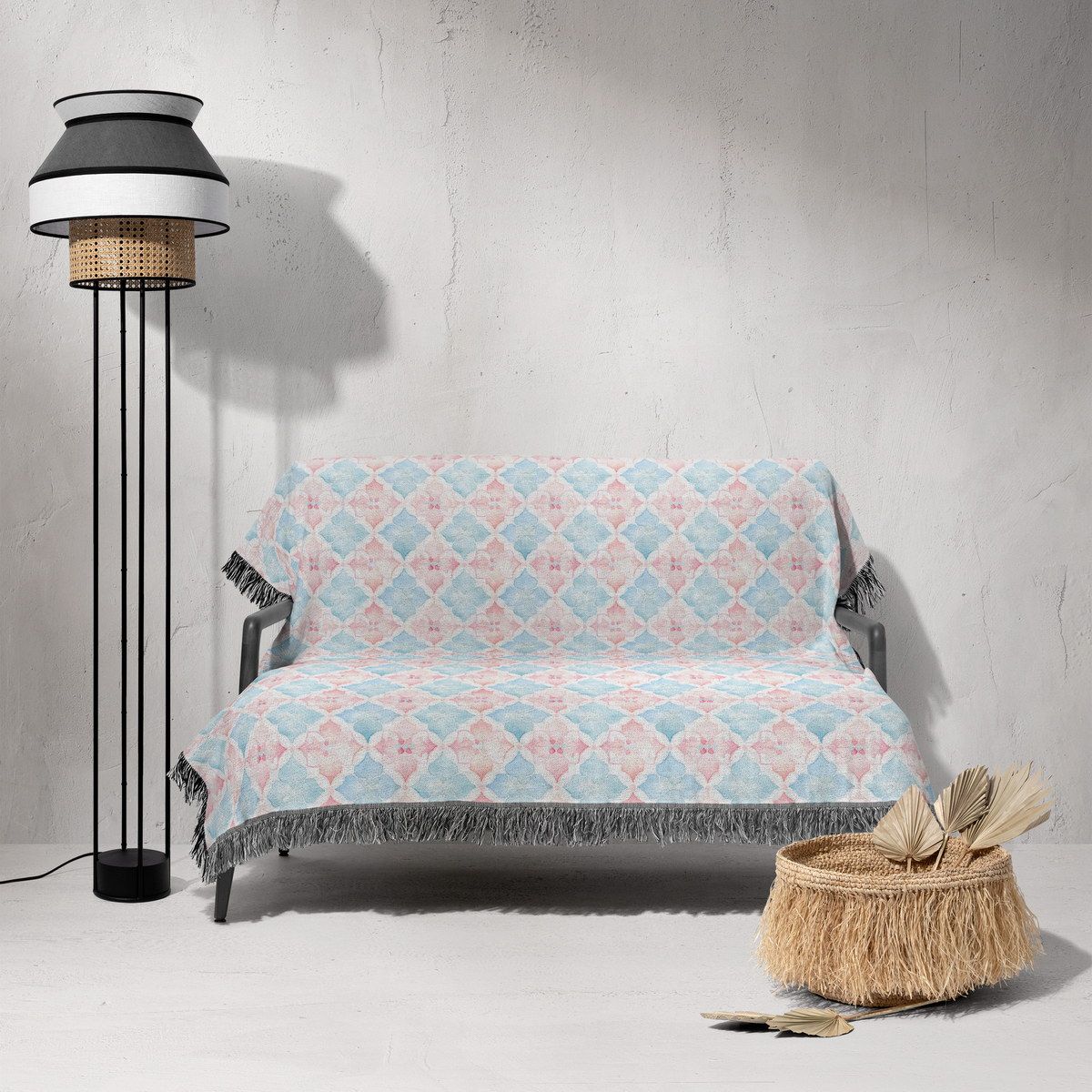 شال مبل ریش دار sofa shawl 192