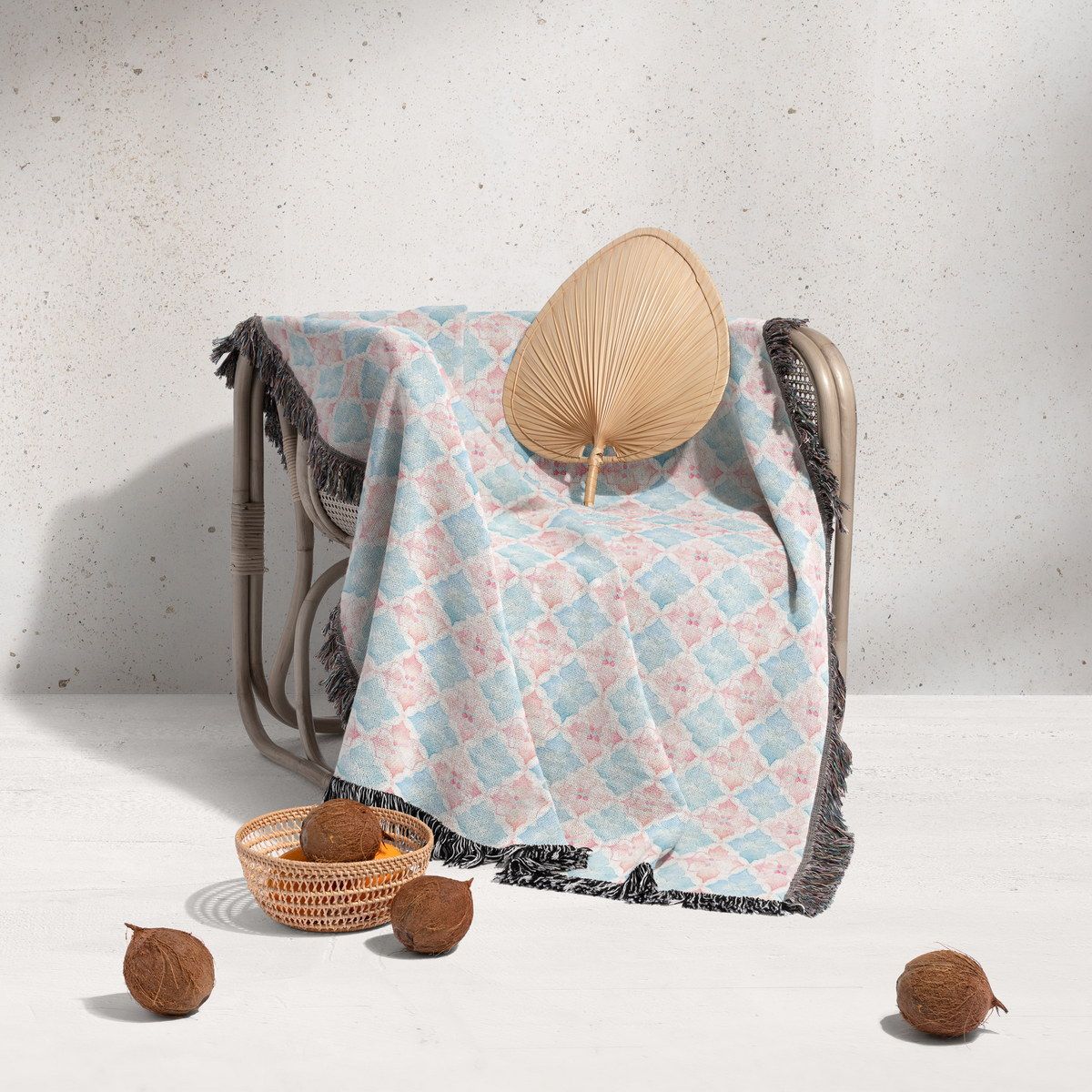 شال مبل ریش دار sofa shawl 192