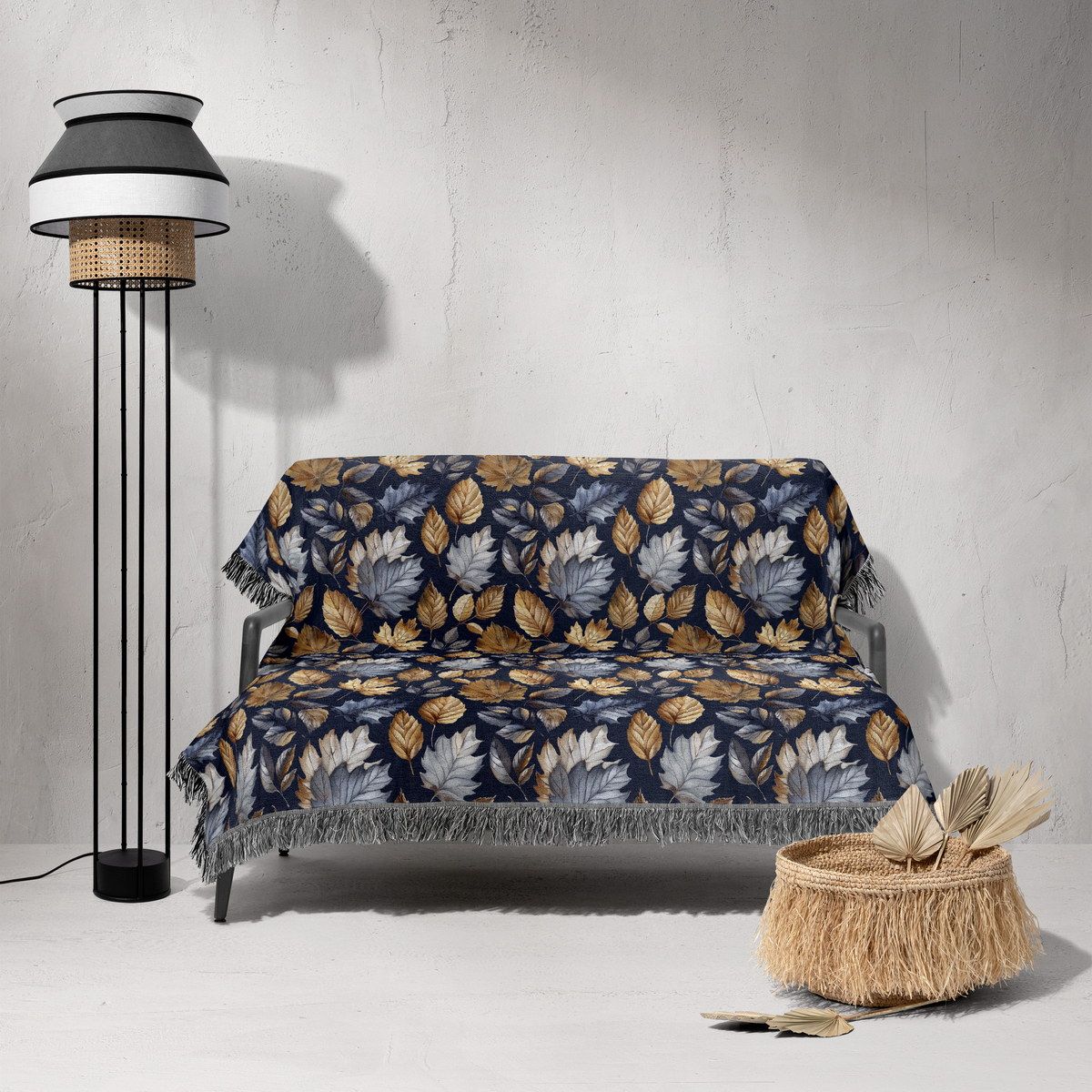 شال مبل ریش دار sofa shawl 197