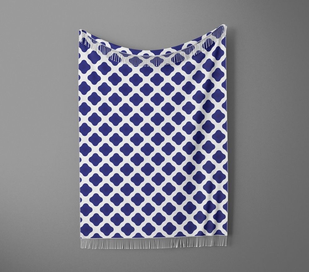 شال مبل ریش دار sofa shawl 136